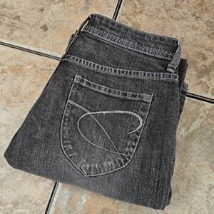 Chicos Platinum Womens Jeans Size 0.5 (30x30)Regular Black Bootcut Stretch Denim